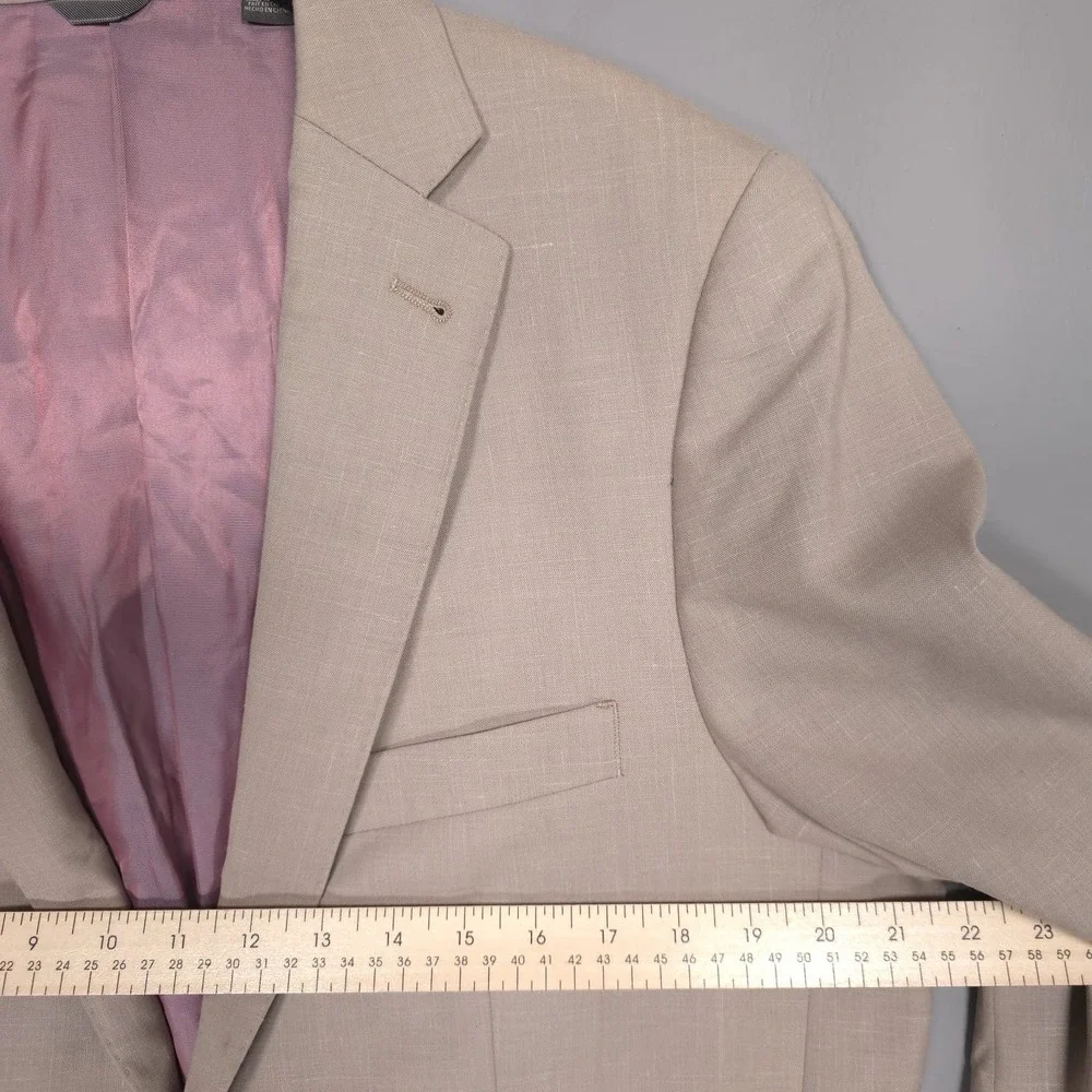 INDOCHINO Sport Coat Blazer WOOL LINEN‎ Blend Size 42R Jacket 1 Button Designer